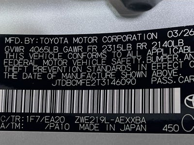 2026 Toyota Corolla Hybrid Hybrid XLE