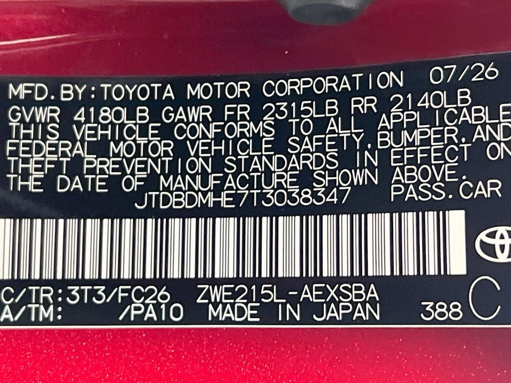 2026 Toyota Corolla Hybrid Hybrid SE