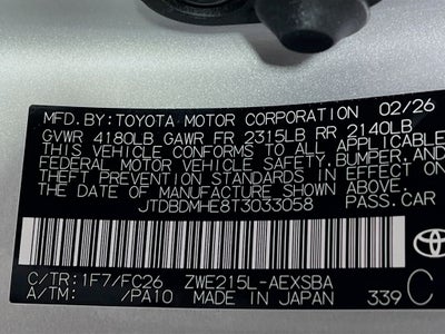 2026 Toyota Corolla Hybrid Hybrid SE