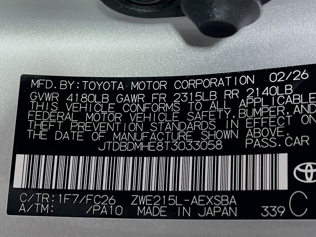 2026 Toyota Corolla Hybrid Hybrid SE