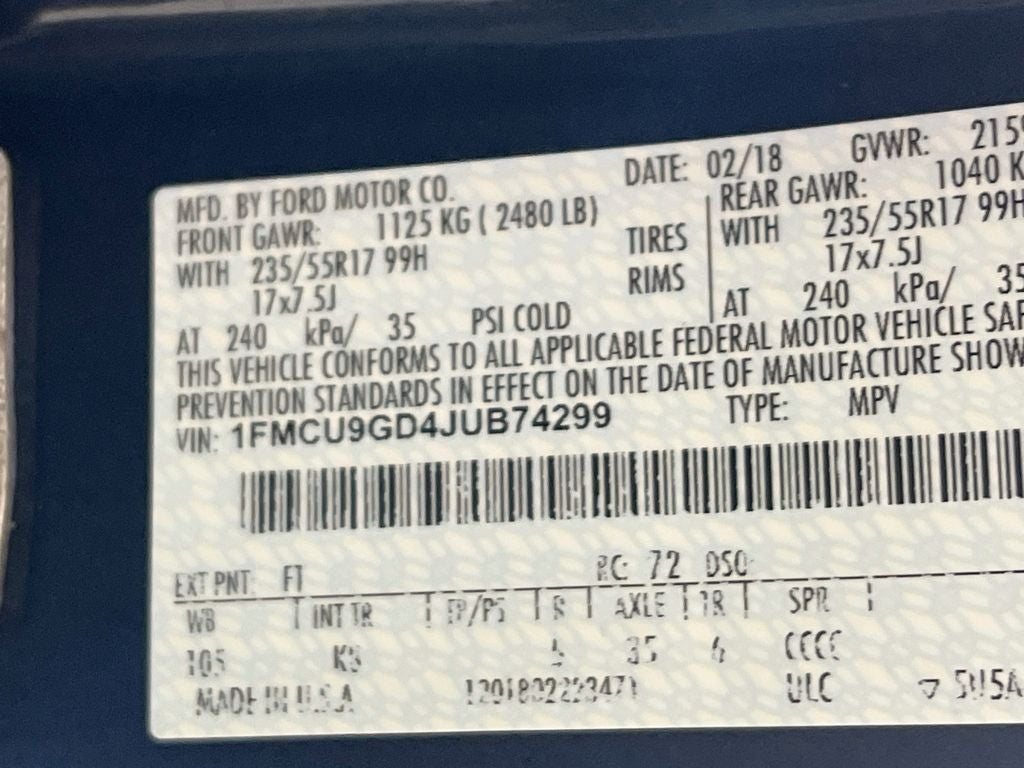 2018 Ford Escape SE