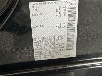 2025 Nissan Altima 2.5 SV