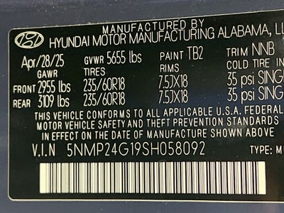2025 Hyundai Santa Fe Hybrid SEL