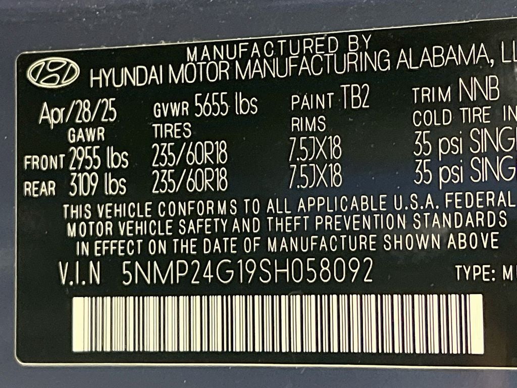 2025 Hyundai Santa Fe Hybrid SEL