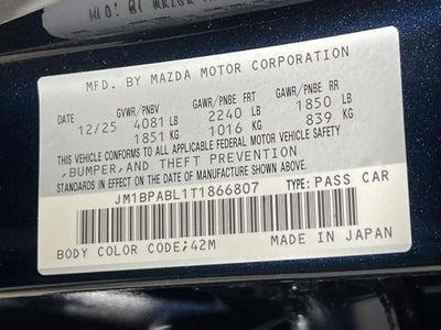 2026 Mazda Mazda3 Sedan 2.5 S Select Sport