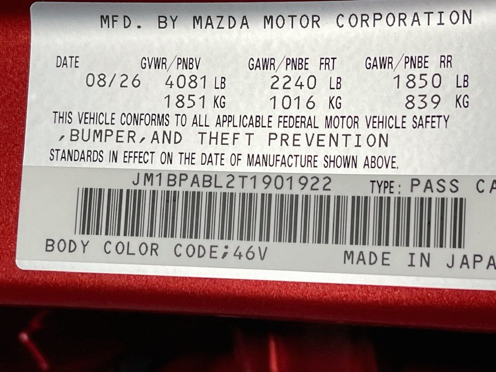 2026 Mazda Mazda3 2.5 S Select Sport S