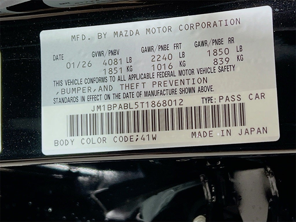 2026 Mazda Mazda3 Sedan 2.5 S Select Sport