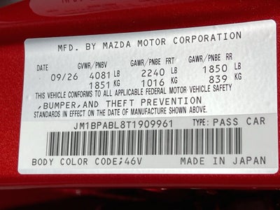 2026 Mazda Mazda3 2.5 S Select Sport S