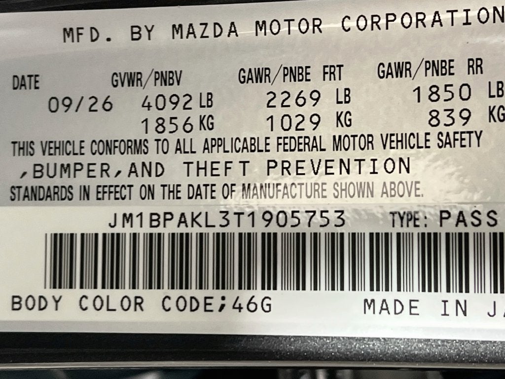2026 Mazda Mazda3 2.5 S Select Sport S