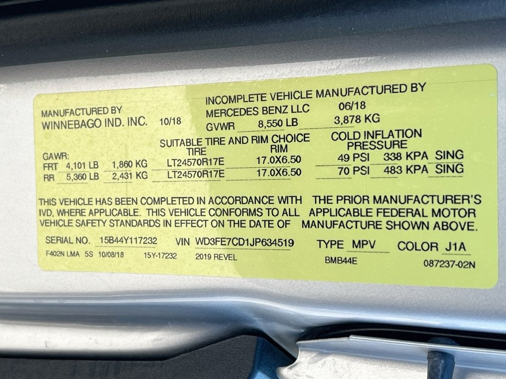2018 Winnebago Revel 2019 44E