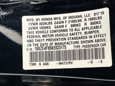 2019 Honda Insight Touring