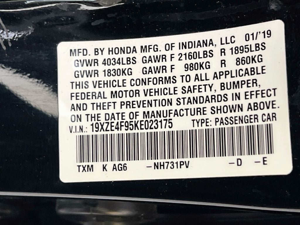 2019 Honda Insight Touring