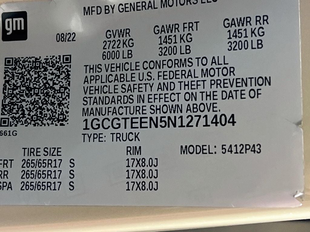 2022 Chevrolet Colorado ZR2
