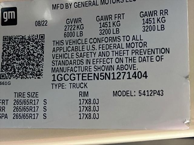 2022 Chevrolet Colorado ZR2
