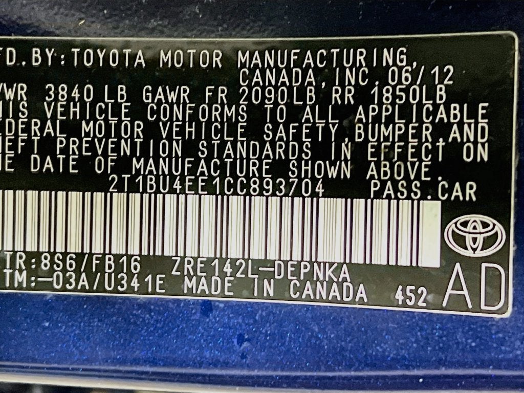 2012 Toyota Corolla LE