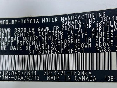 2019 Toyota Corolla SE