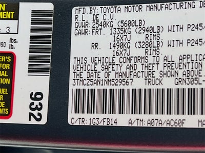 2022 Toyota Tacoma SR V6