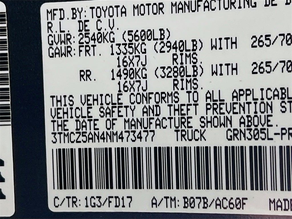 2022 Toyota Tacoma TRD Off-Road V6