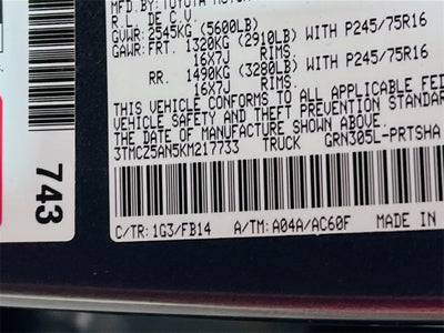 2019 Toyota Tacoma SR V6