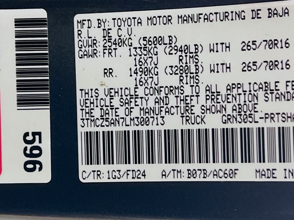 2020 Toyota Tacoma TRD Off-Road V6