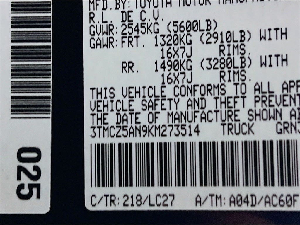 2019 Toyota Tacoma TRD Off-Road V6