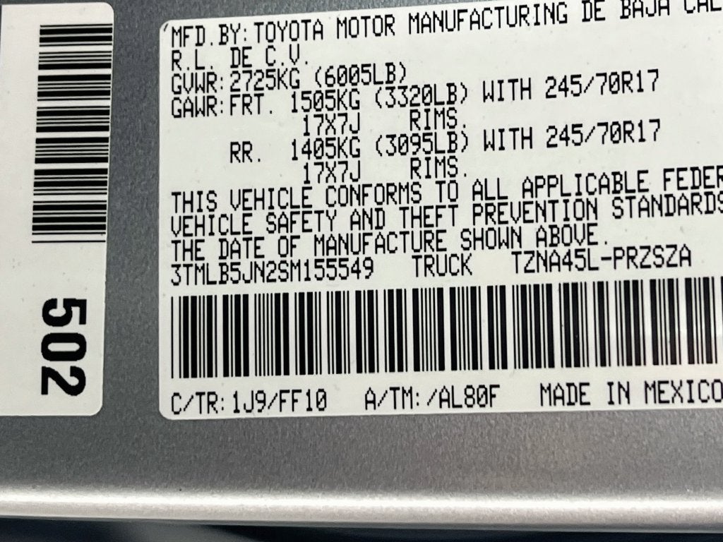 2025 Toyota Tacoma SR5