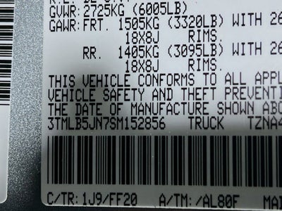 2025 Toyota Tacoma SR5