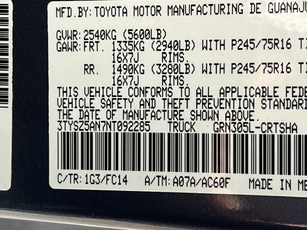 2022 Toyota Tacoma SR5 V6