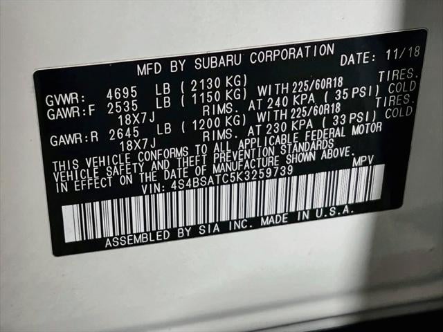 2019 Subaru Outback 2.5i Touring