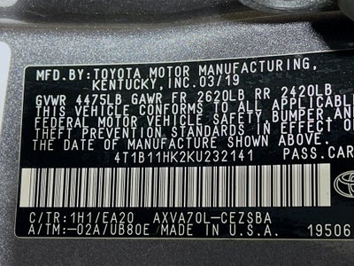 2019 Toyota Camry SE