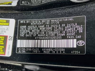 2026 Toyota Camry SE