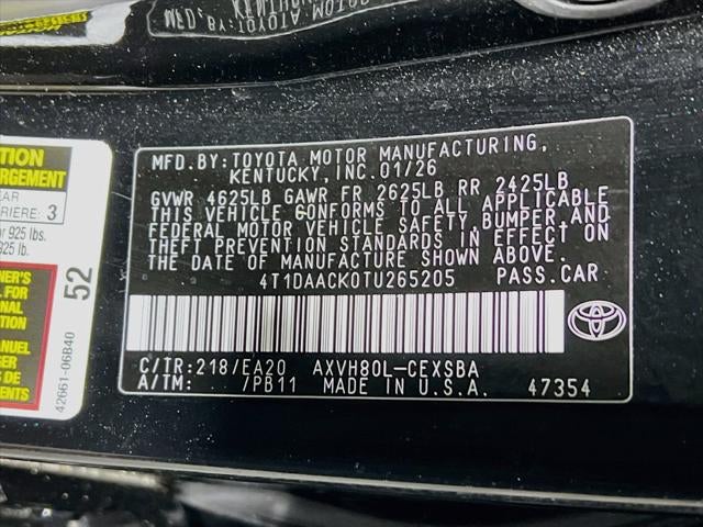 2026 Toyota Camry SE