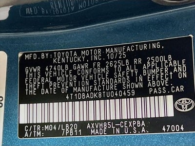 2026 Toyota Camry XSE