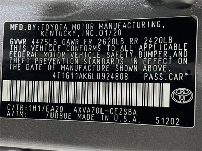 2020 Toyota Camry SE