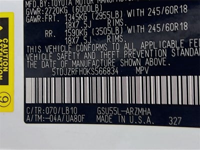 2019 Toyota Highlander XLE