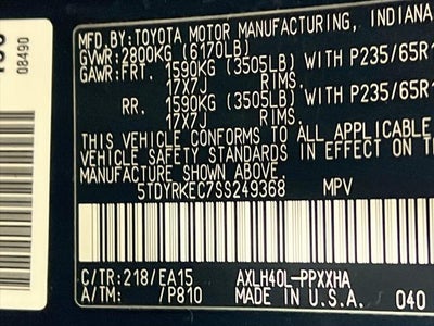 2025 Toyota Sienna XLE 8 Passenger