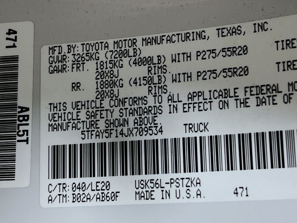 2018 Toyota Tundra Platinum 5.7L V8