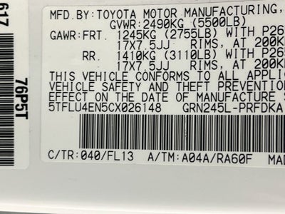 2012 Toyota Tacoma Base V6