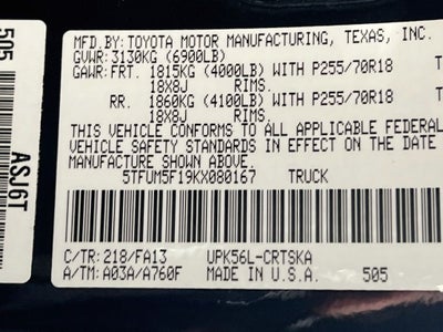 2019 Toyota Tundra SR