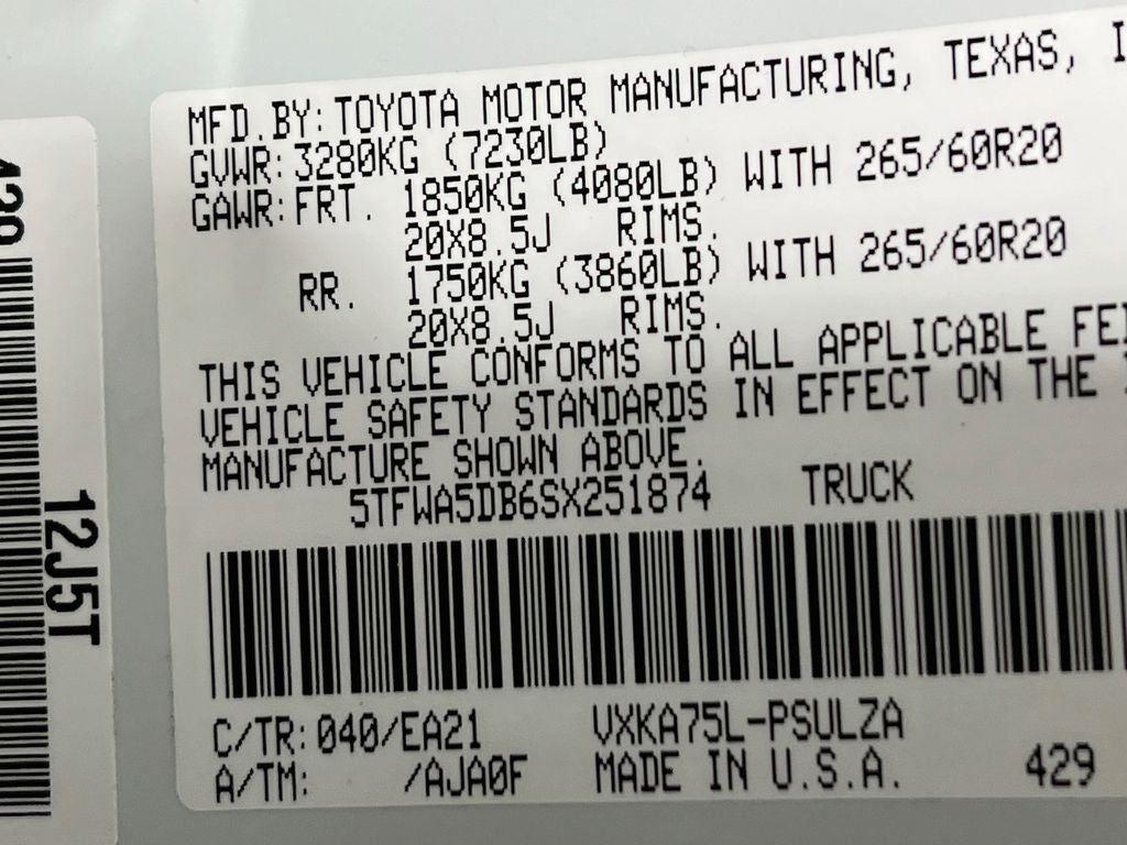 2025 Toyota Tundra Limited Premium Pkg