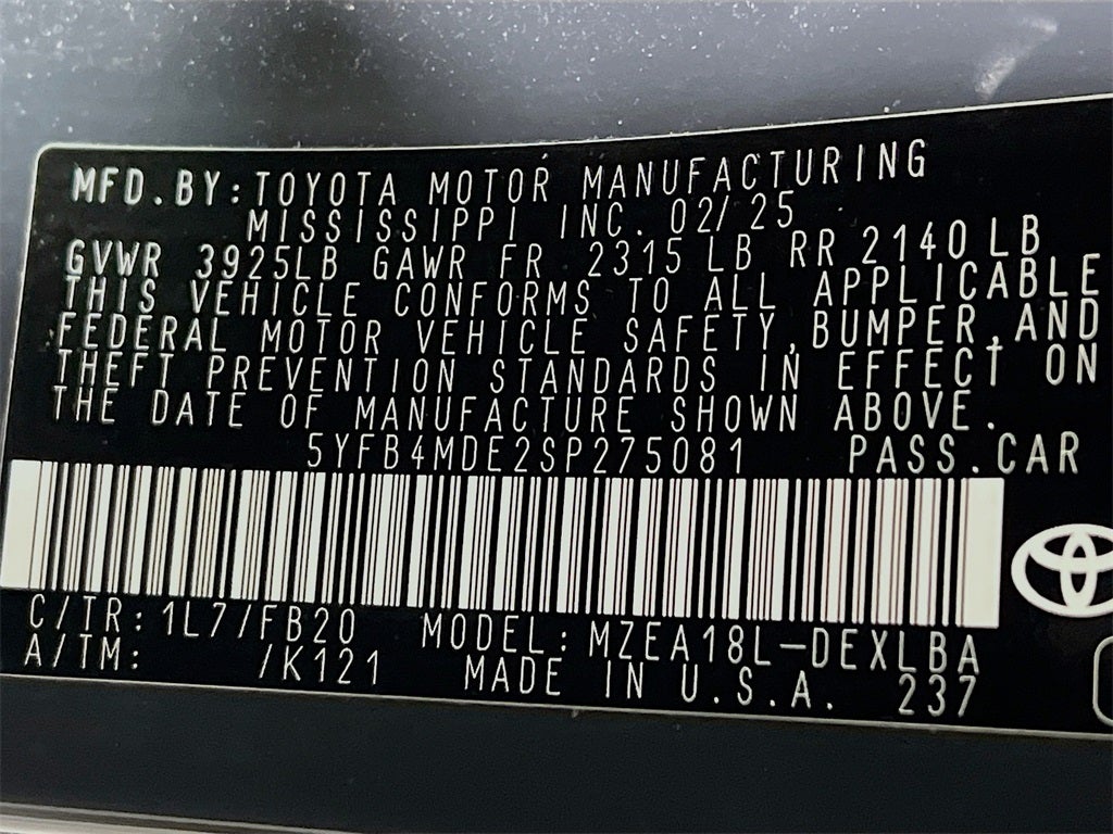 2025 Toyota Corolla LE