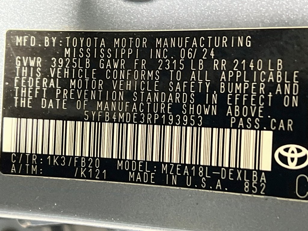 2024 Toyota Corolla LE