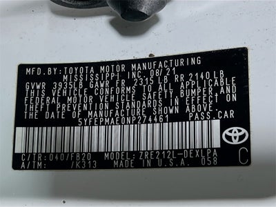 2022 Toyota Corolla LE