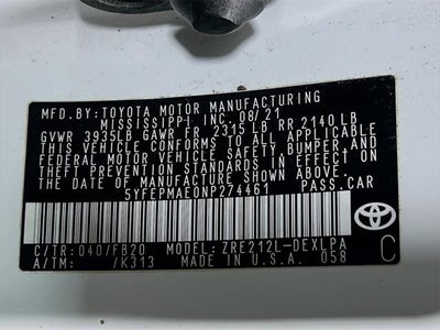 2022 Toyota Corolla LE