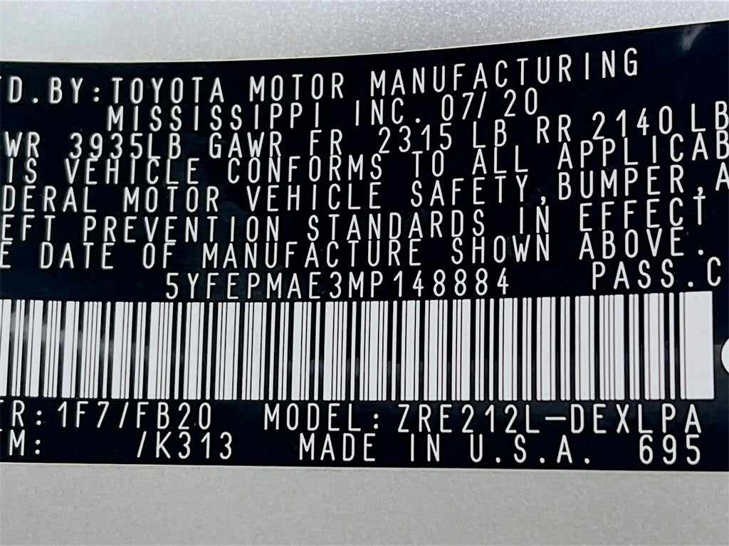 2021 Toyota Corolla LE