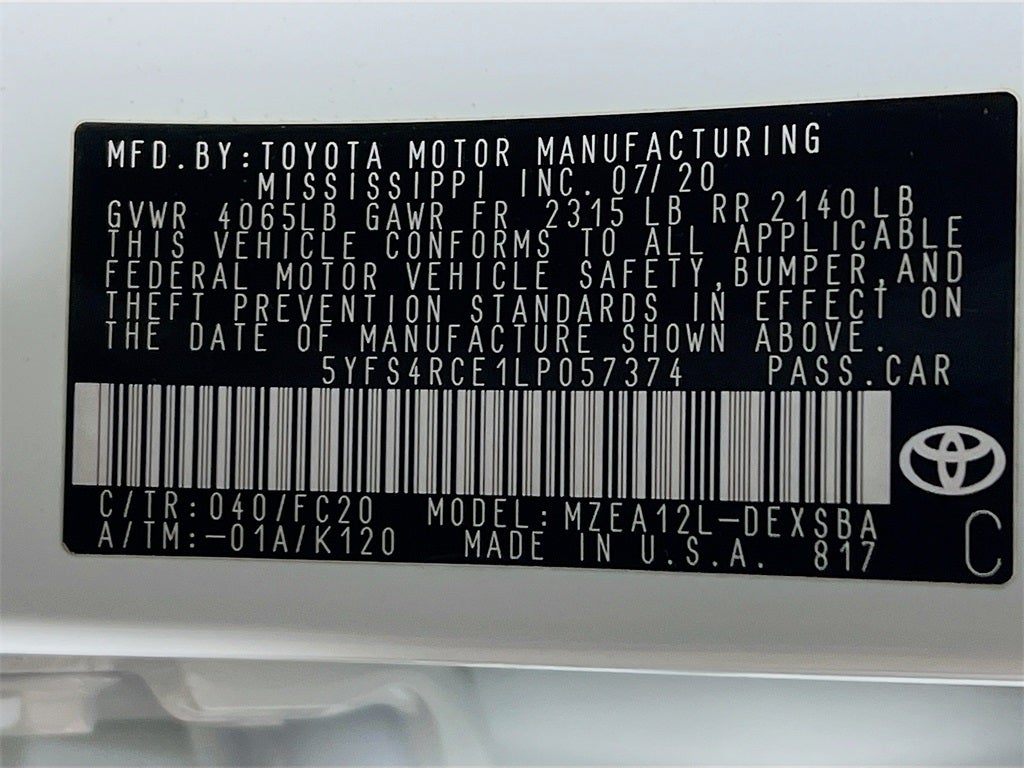 2020 Toyota Corolla SE Nightshade