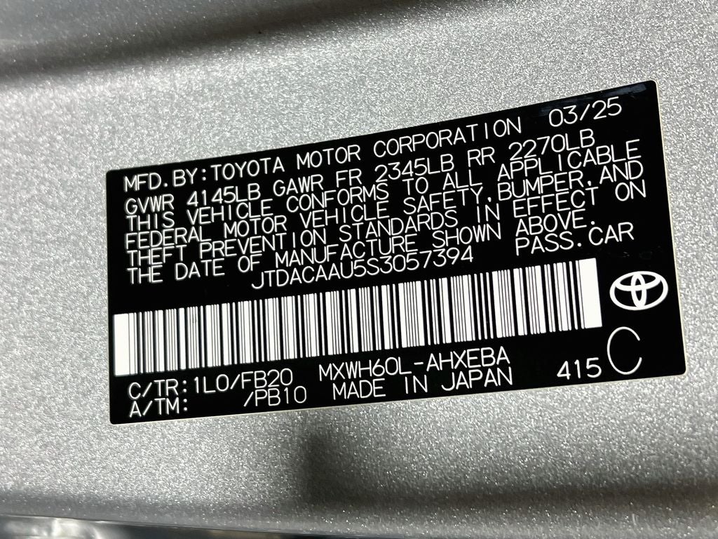 2025 Toyota Prius LE
