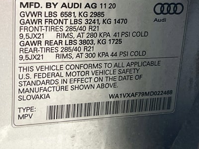 2021 Audi Q7 55 Prestige quattro